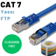 5 adet IRENIS CAT7 Yassı FTP Ethernet Network İnternet Kablosu, 1 Metre