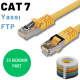 5 adet IRENIS CAT7 Yassı FTP Ethernet Network İnternet Kablosu, 1 Metre