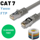 5 adet IRENIS CAT7 Yassı FTP Ethernet Network İnternet Kablosu, 1 Metre