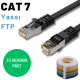 5 adet IRENIS CAT7 Yassı FTP Ethernet Network İnternet Kablosu, 1 Metre