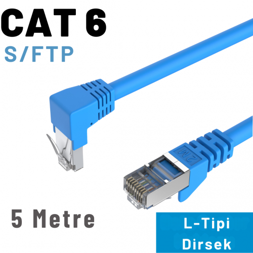 IRENIS CAT6 S/FTP Dirsek Kablo, 5 Metre