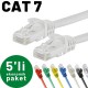 5 adet IRENIS CAT7 Ethernet Network Lan İnternet Kablosu, 20 Metre