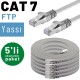 5 adet IRENIS CAT7 Yassı FTP Ethernet Network İnternet Kablosu, 25 cm