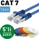 5 adet IRENIS CAT7 Yassı FTP Ethernet Network İnternet Kablosu, 25 cm