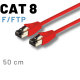 IRENIS CAT8 F/FTP LSZH Ethernet Patch Kablo, 50 cm