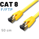 IRENIS CAT8 F/FTP LSZH Ethernet Patch Kablo, 50 cm