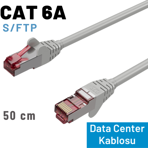 IRENIS CAT6A S/FTP Ethernet Data Center Kablosu, 50 cm