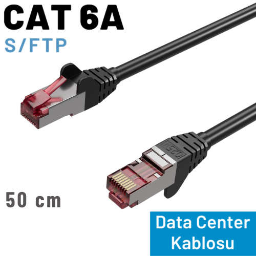 IRENIS CAT6A S/FTP Ethernet Data Center Kablosu, 50 cm