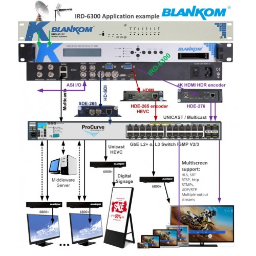 BLANKOM IRD-6300 DVB ve IPTV IRD