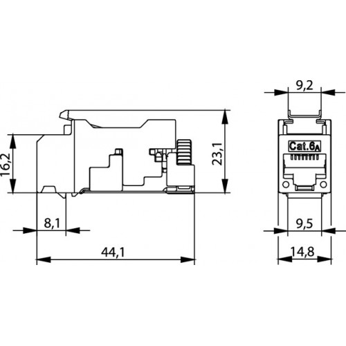 TELEGÄRTNER Cat.6A AMJ-S Keystone Jack