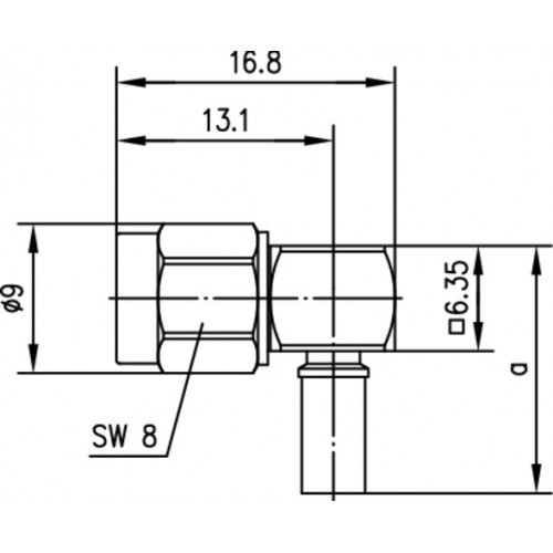 TELEGÄRTNER SMA-Konnektör, RG-58 için