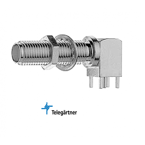 SMA PCB Bulkhead Angle Jack