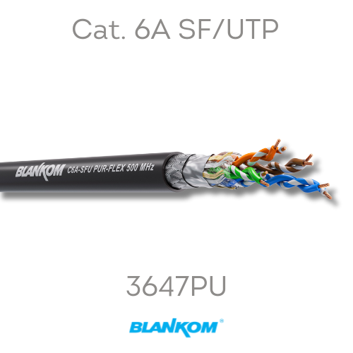 Cat 6A 24/7 AWG SF/UTP PU Ethernet Kablosu (İstediğiniz uzunlukta sipariş edebilirsiniz)