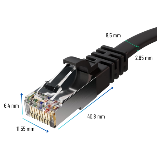 IRENIS CAT7 FTP Yassı  Ethernet (İnternet, Lan, Network) Kablosu, 10 Metre