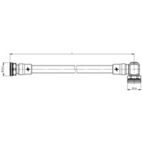 1/2 inç Erkek/Erkek Ara Kablo , 4.3-10 Konnektörlü 3 Metre