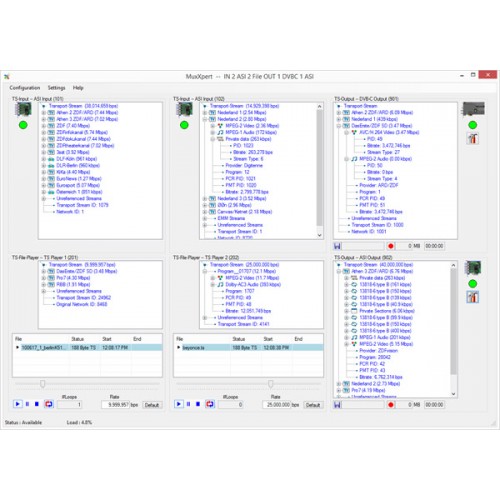 DekTec MuxXpert - Gerçek zamanlı TS Multiplekser Yazılımı