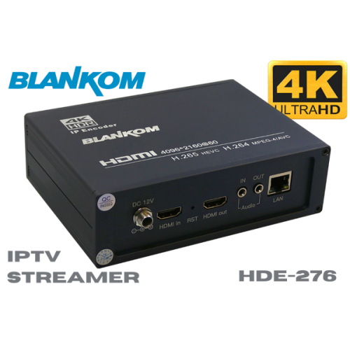 BLANKOM 4K (UHD) IP Streamer ve Enkoder, HDMI girişli | HDE-276