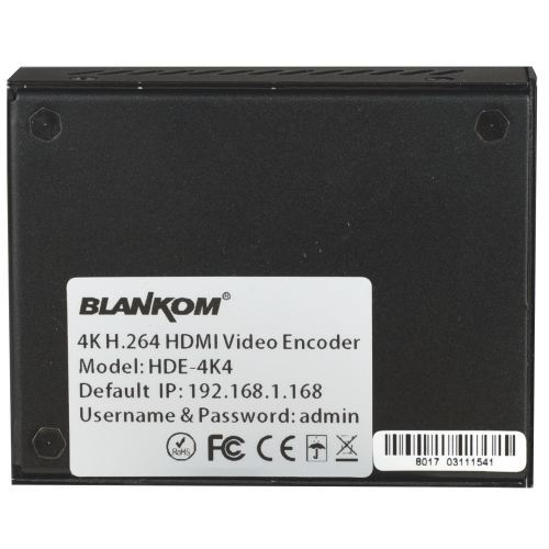 BLANKOM 4K (UHD) IP Streamer ve Enkoder, HDMI girişli | HDE-4K4