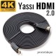 4K Yassı HDMI v2.0 Kablo, 1.50 Metre