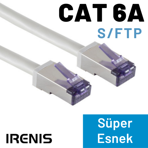 IRENIS CAT6A S/FTP Süper Esnek Kablo, 15 Metre