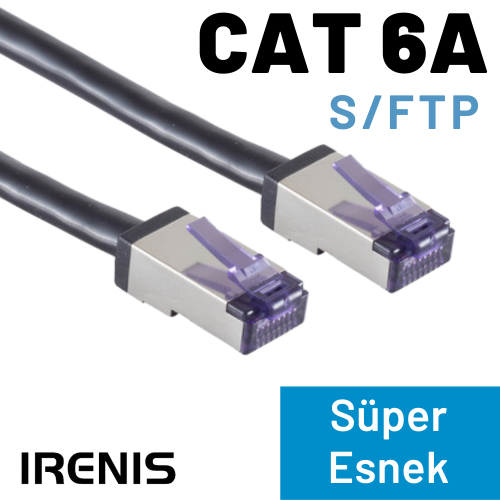 IRENIS CAT6A S/FTP Süper Esnek Kablo, 15 Metre