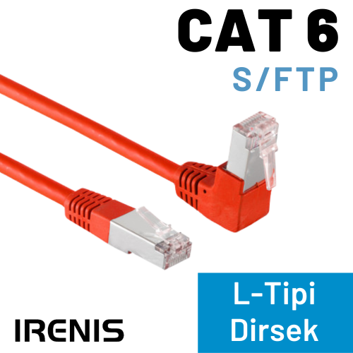 IRENIS CAT6 S/FTP Dirsek Kablo, 25 cm