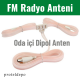 IRENIS FM Radyo Oda İçi Anten (Tuner, Müzik Sistemi İçin)