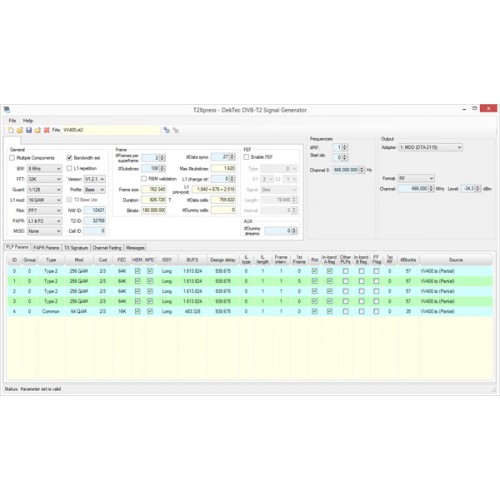 DekTec T2Xpress - DVB-T2 Sinyali Modülasyon Yazılımı