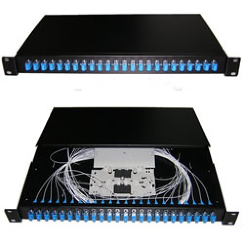 24'lü Patch Panel SC/SM adaptörlü