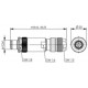 TELEGÄRTNER M12 4-pin D-kod Konnektör, Cat.5 için